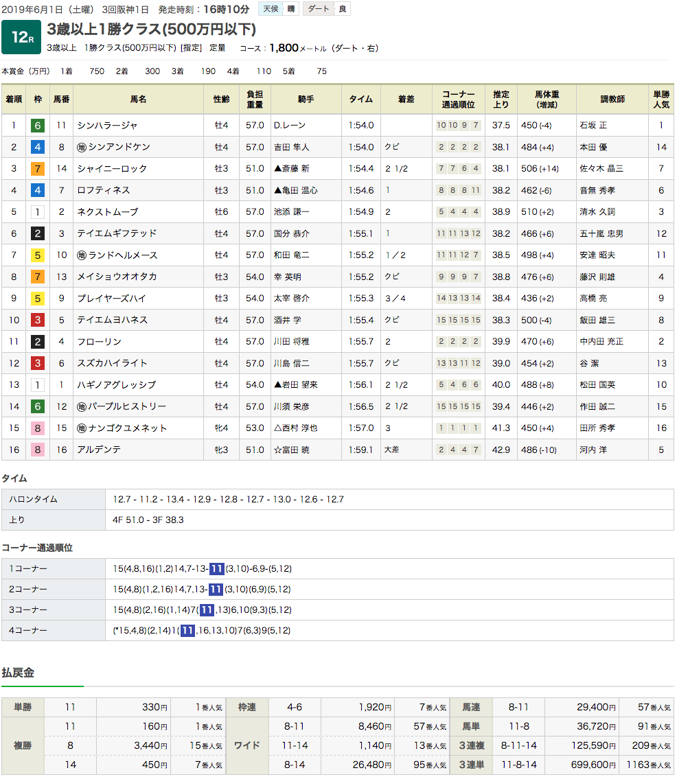 シンハラージャ（オルフェーヴル産駒）がゴール前差し切って2勝目