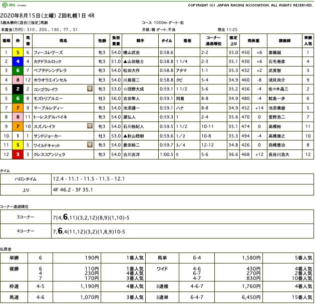 フィーユレヴーズ（オルフェーヴル産駒）が残り少ないチャンスを物にして初勝利