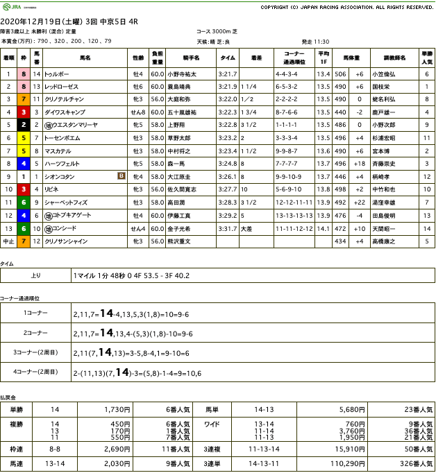 トゥルボー（オルフェーヴル産駒）が障害初勝利