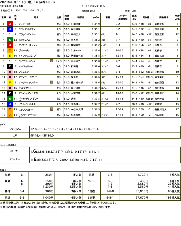 シュライエン（オルフェーヴル産駒）がゴール前抜け出し初勝利