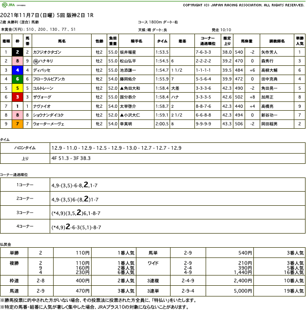 カフジオクタゴン（メジロマックイーン ひ孫世代、母メジロマリアン）が圧勝で初勝利