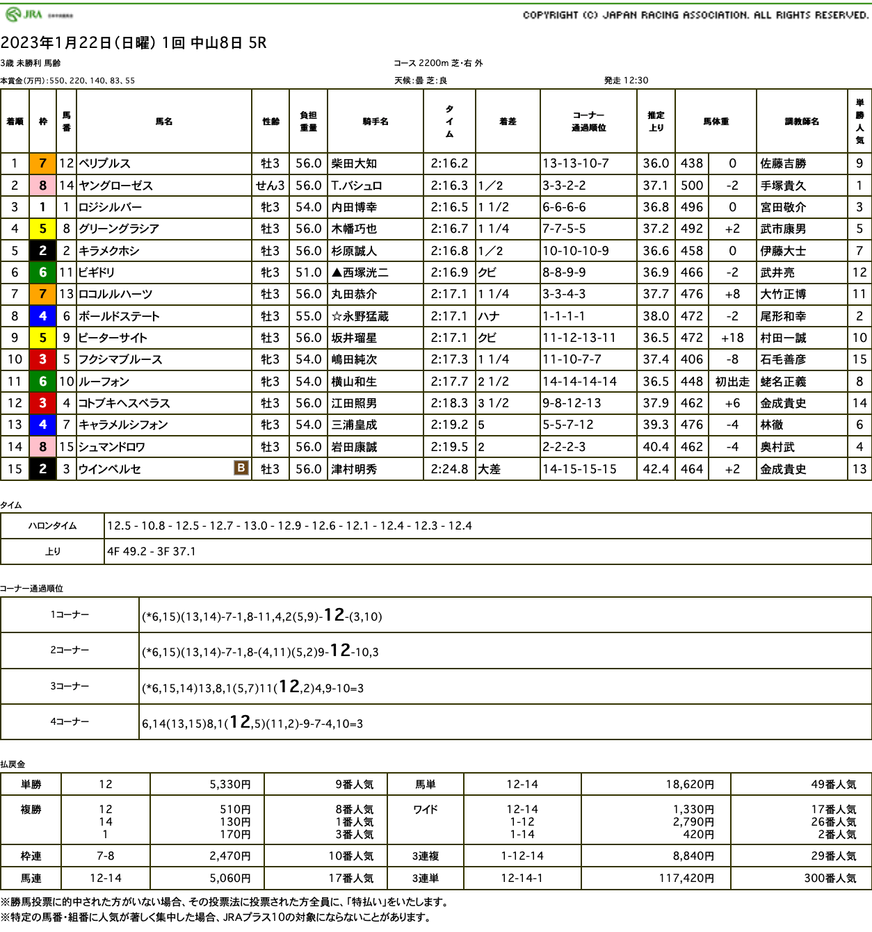 ペリプルス（ゴールドシップ産駒）が最内抜け出し初勝利