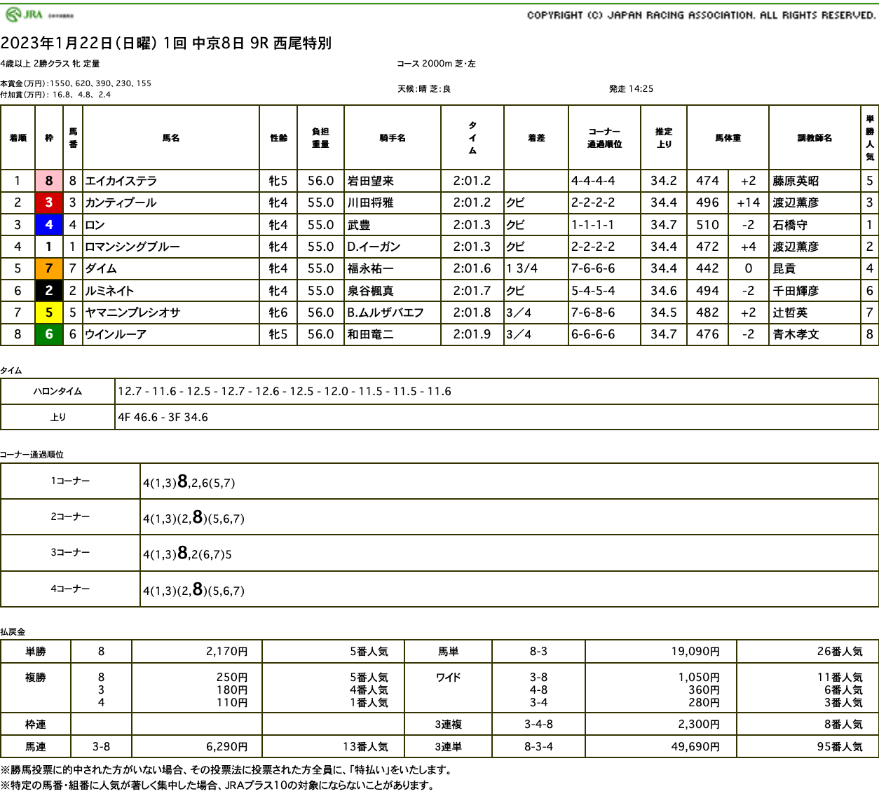 エイカイステラ（オルフェーヴル産駒）が激しい叩き合い制して3勝目