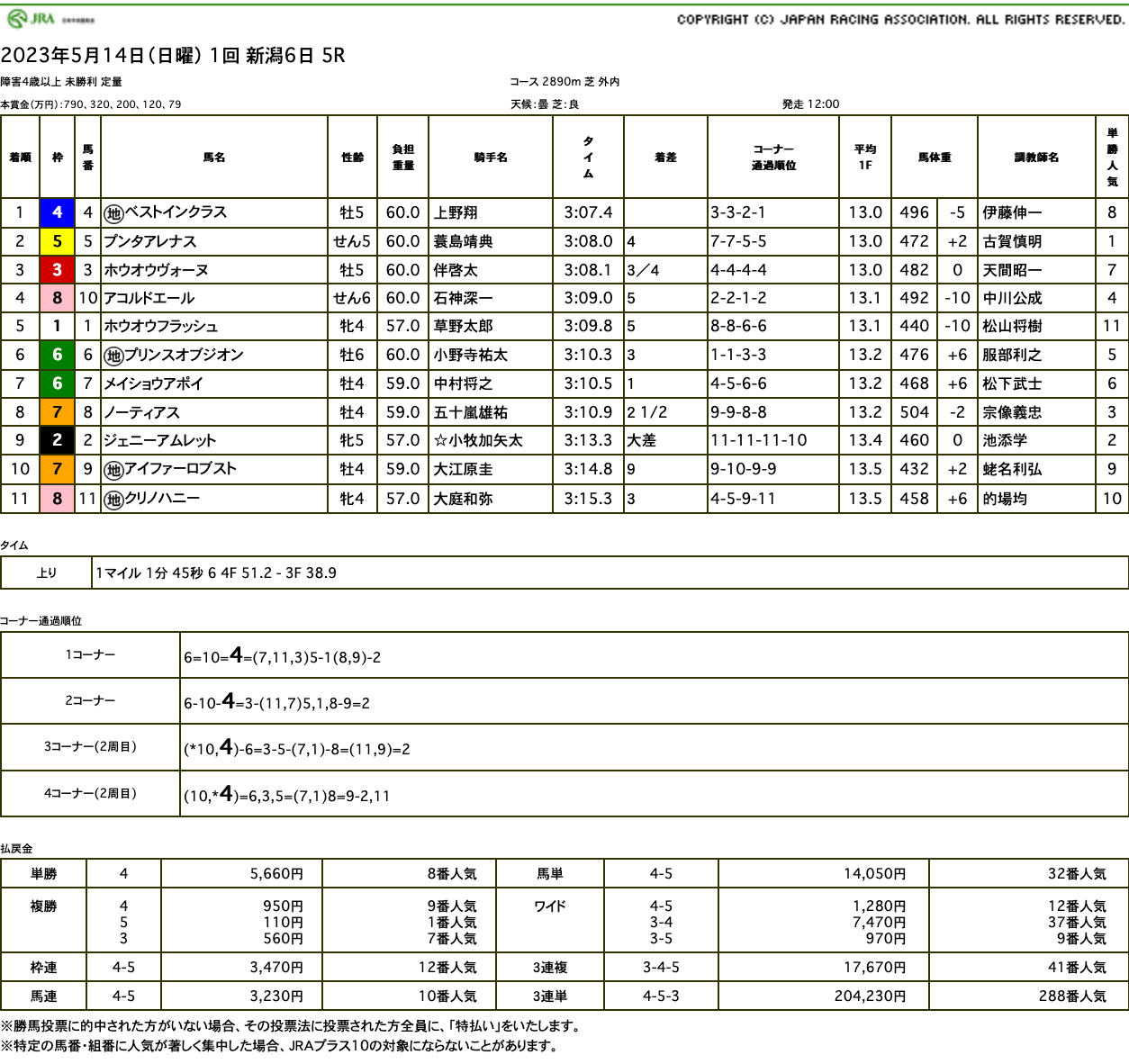 ベストインクラス（リヤンドファミユ産駒）が直線半ばで抜け出しジャンプレース初勝利