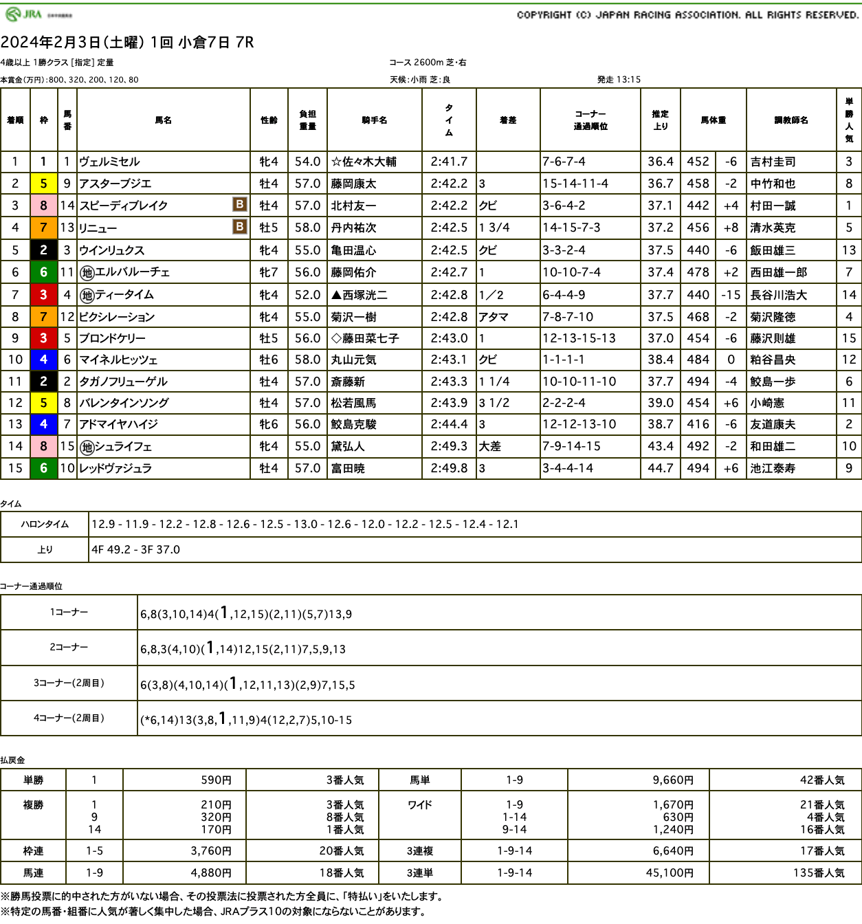 ヴェルミセル（ゴールドシップ産駒）がゴール前抜け出し2勝目