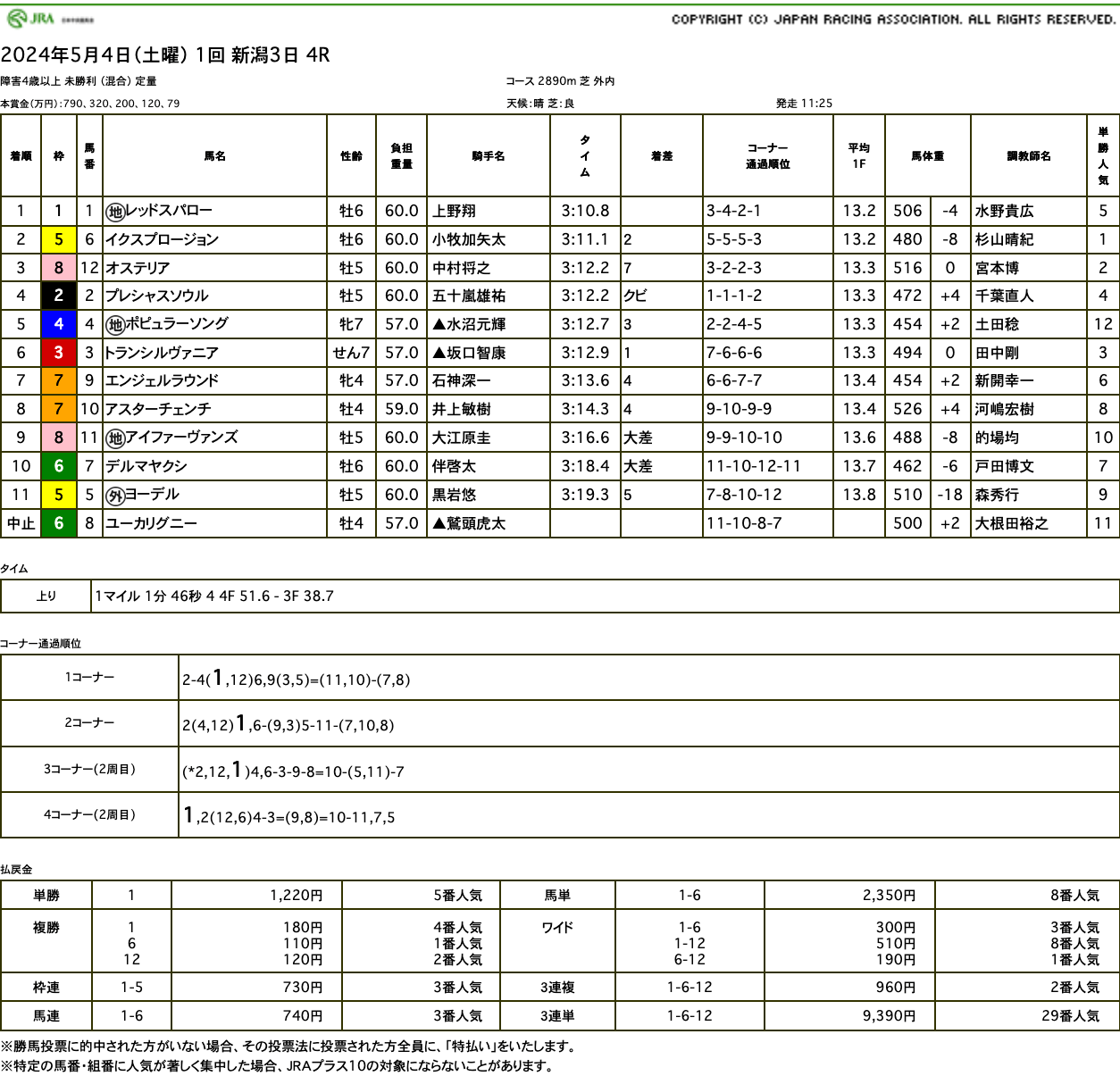 レッドスパロー（オルフェーヴル産駒）がジャンプレースで中央初勝利