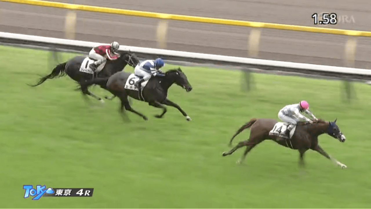 リポサンテ（母サラス　母の父オルフェーヴル）がゴール前抜け出し初勝利