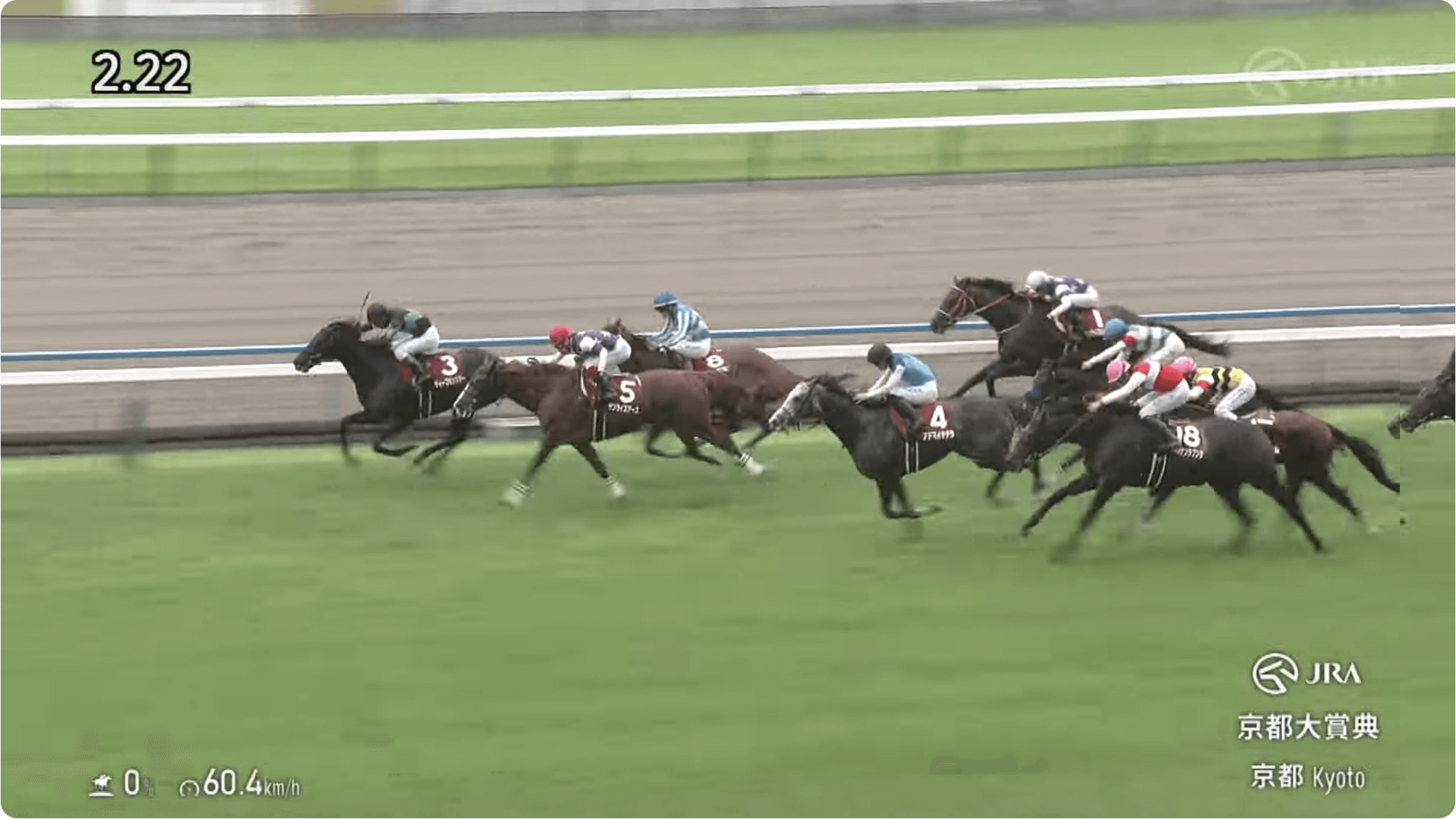 ヴェルミセルが内を突いてあともう一息の3着（京都大賞典結果）