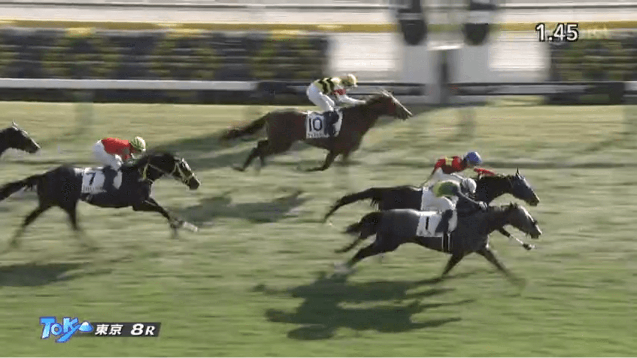 マカナ(ゴールドシップ産駒)がゴール前強襲で同着に持ち込み3連勝