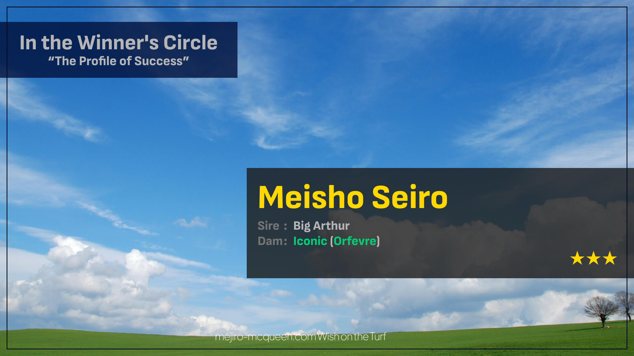 メイショウセイロウ（母アイコニック　母の父オルフェーヴル）が鋭く差し切って3勝目