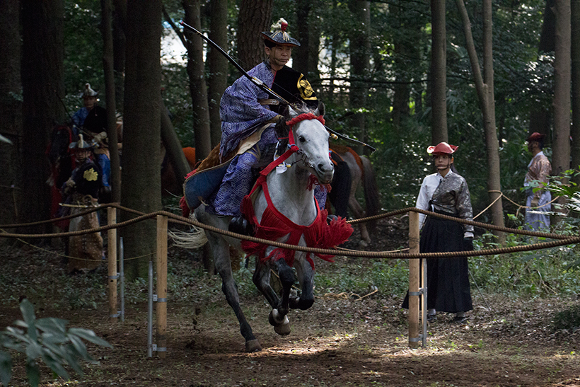 阿部さんを背にまずは馬場でお披露目