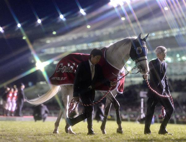 有馬記念後にゴールドシップの引退式が行われる @copy; 産経ニュース