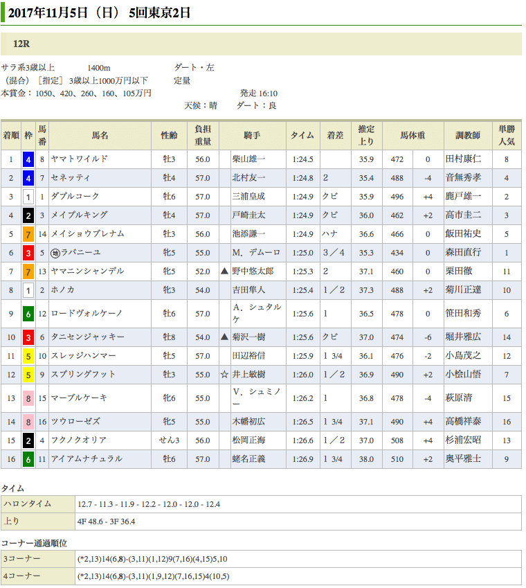 ヤマトワイルドが連勝で1000万を脱出