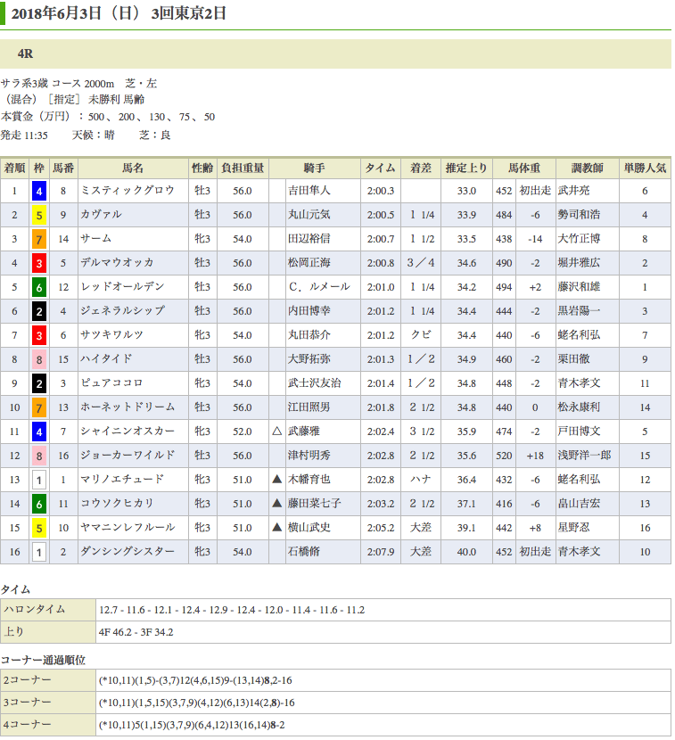 ミスティックグロウ（オルフェーヴル産駒）が、デビュー戦を豪快な走りで快勝